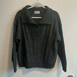 OLD NAVY | Wool Blend Collared Sweater - Grey